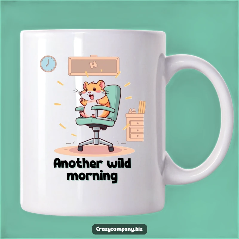 Funny Hamster Office Mug: Frantic Spin, Office Chair Chaos, Perfect Gift