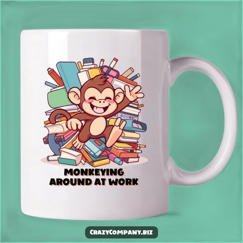 Funny Monkey Office Mug: Mischievous Chaos, Leap of Humor, Perfect Gift