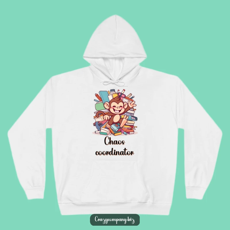 Funny Monkey Office Hoodie: Cozy Chaos, Mischievous Spirit, Perfect Warm Gift
