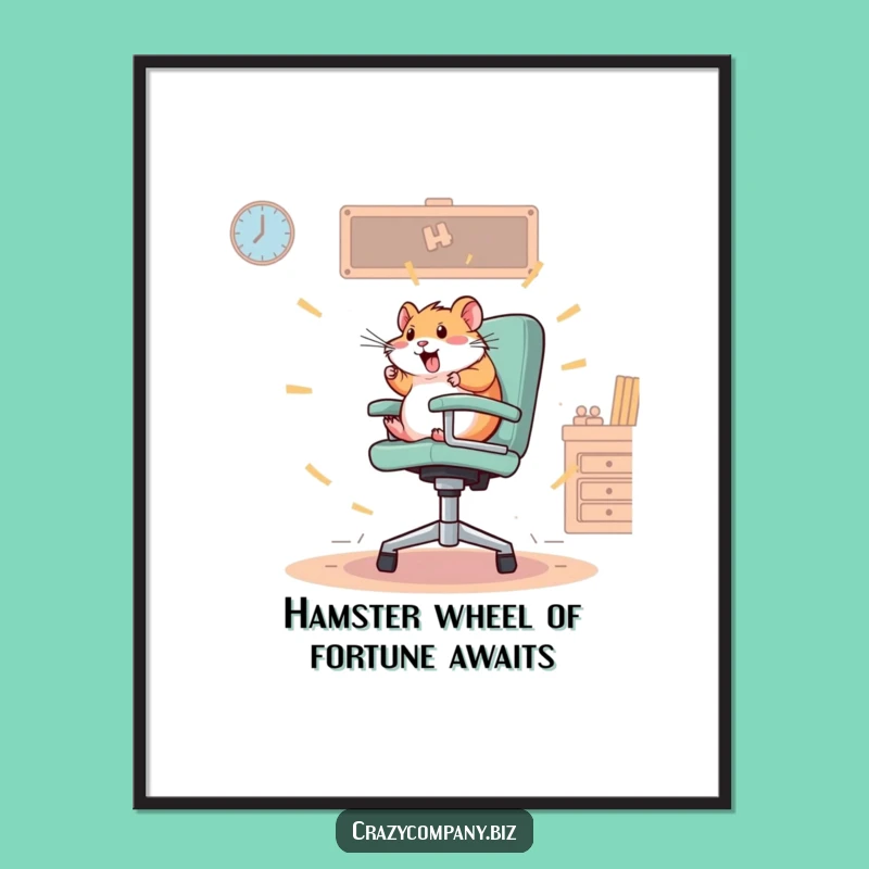 Free Printable Hamster Office Wall Art: Funny Downloadable Decor for a Energetic Space