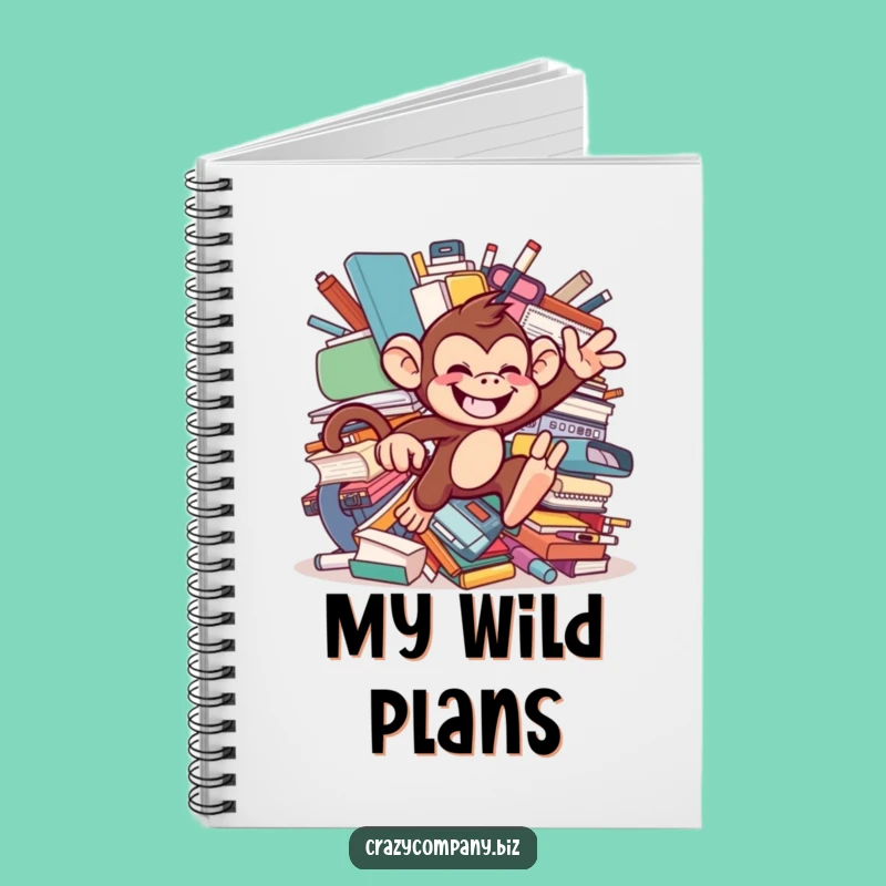 Funny Monkey Office Notebook: Jot Down Ideas, Mischievous Spirit