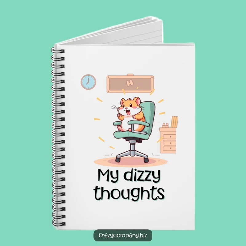 Funny Hamster Office Notebook: Jot Down Ideas, Frantic Energy
